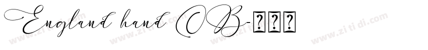England hand OB字体转换